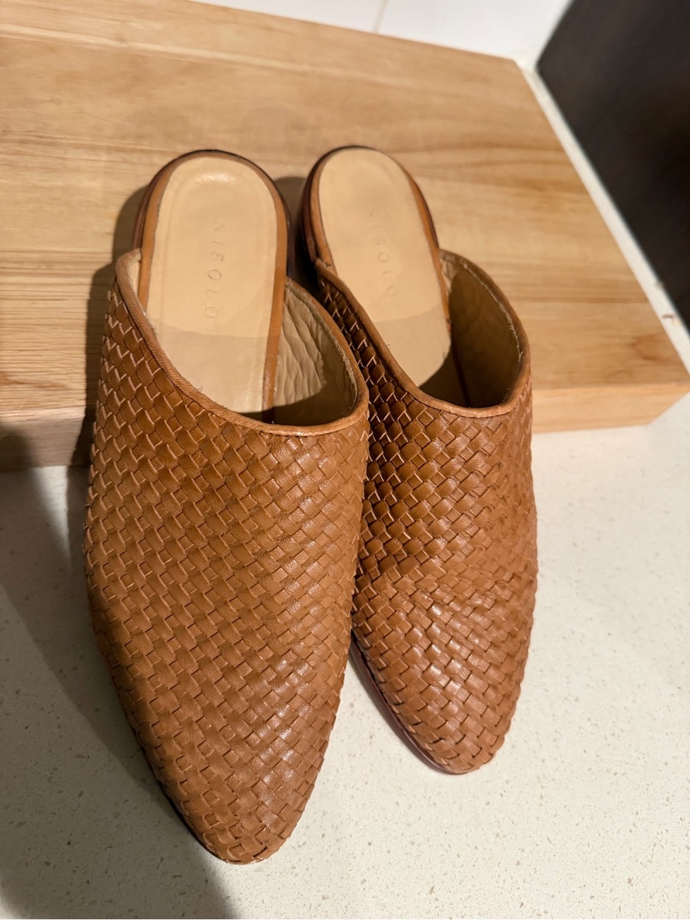 Nisolo Ama Woven Mule Leather Mule Slip-On in Brown - Size 8.5 - Picture 7 of 13